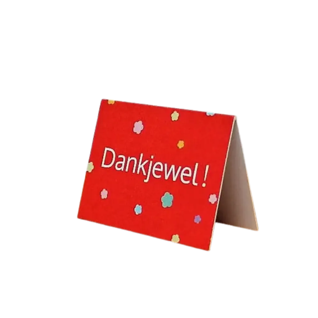 Labelkaartje | Dank je wel | Rood