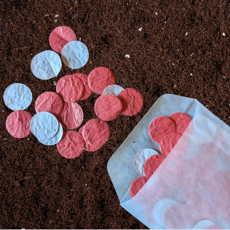 Confettirondjes 2 cm I Rood (Standaard Groeiconfetti Sticker)