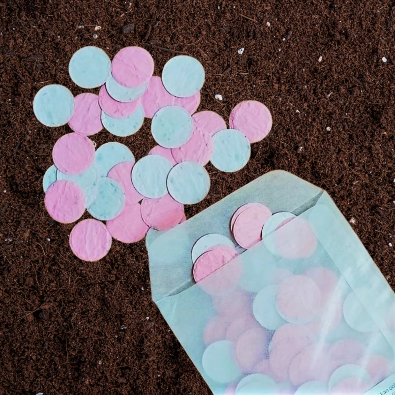 Confettirondjes 2 cm | Roze