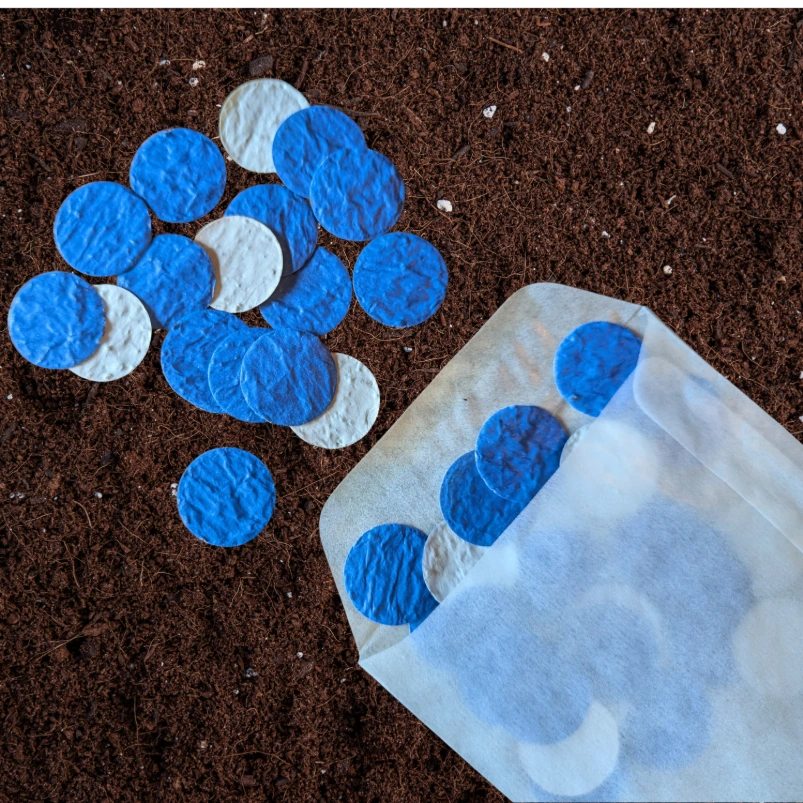 Confettirondjes 2 cm | Blauw (Standaard Groeiconfetti Sticker)